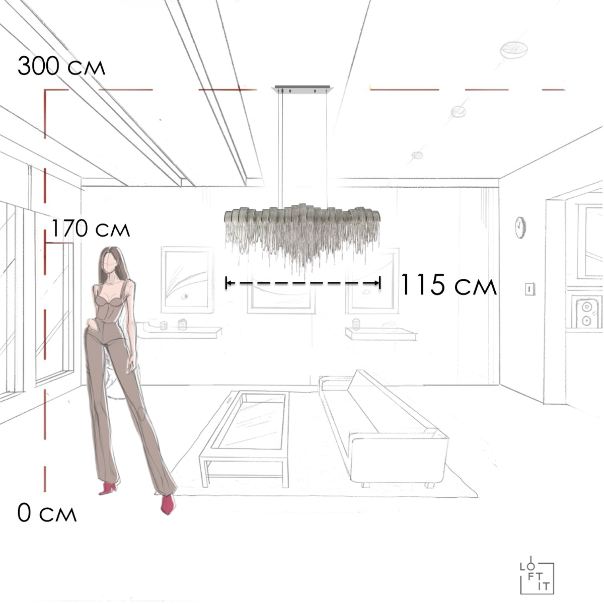 Подвесная люстра Loft IT Volver 10404/1150L SN