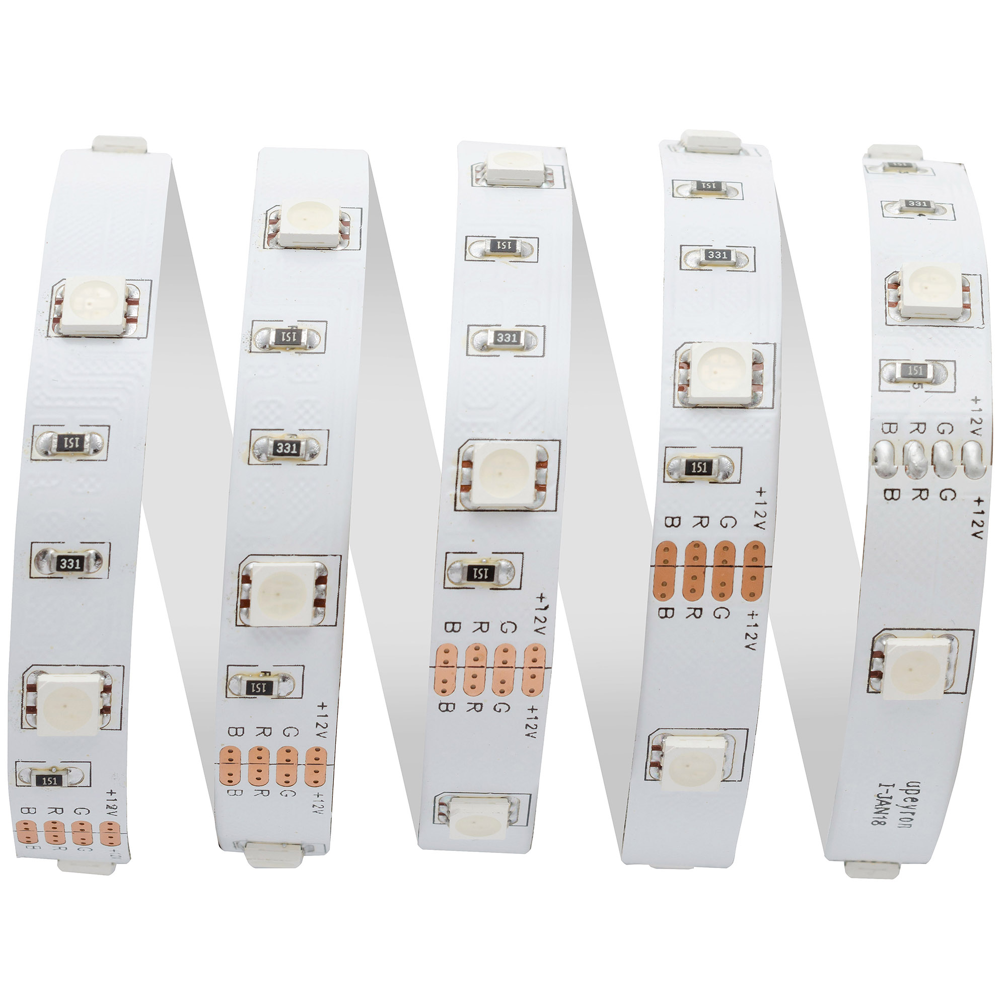 Комплект светодиодной ленты Apeyron 12В 7,2Вт/м smd5050 30д/м IP20 300Лм/м 5м RGB (адаптер питания, коннектор, контроллер, пульт) SL-47
