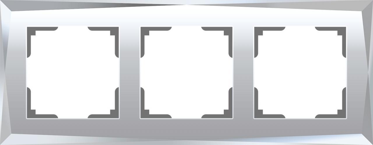 Рамка Werkel Diamant на 2 поста зеркальный WL08-Frame-02 4690389143823