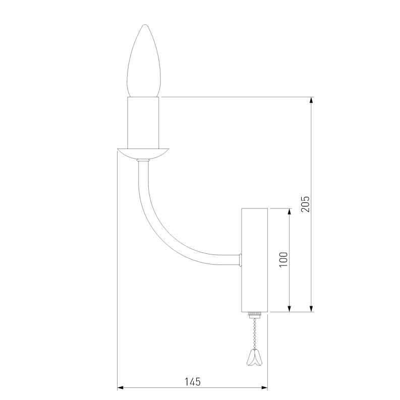 Бра Eurosvet Santi 60139/1 хром