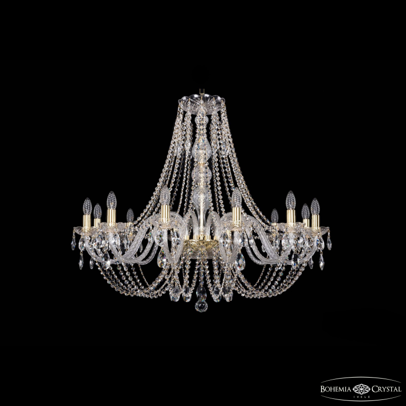Подвесная люстра Bohemia Ivele Crystal 1406/12/360/h-90 G