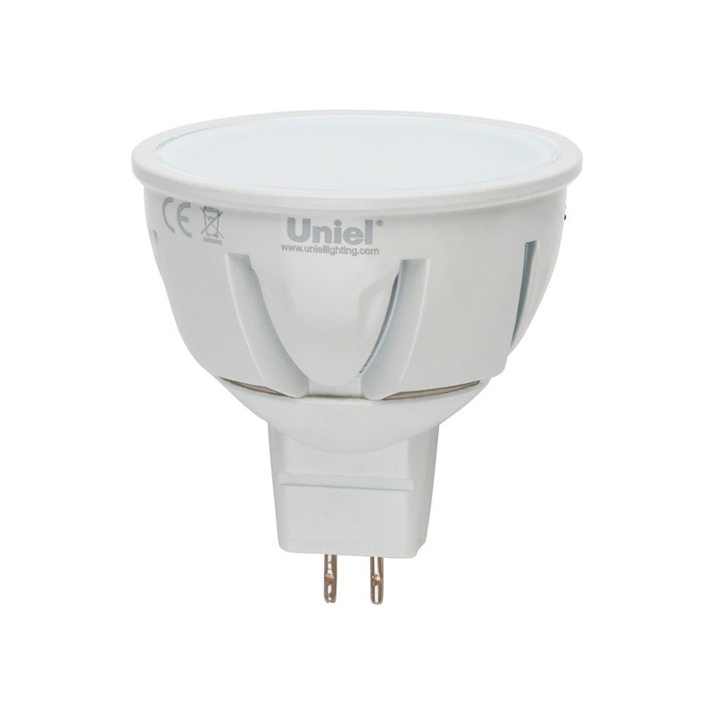 Лампа светодиодная (UL-00000696) Uniel GU5.3 5W 3000K матовая LED-JCDR-5W/WW/GU5.3/FR/DIM