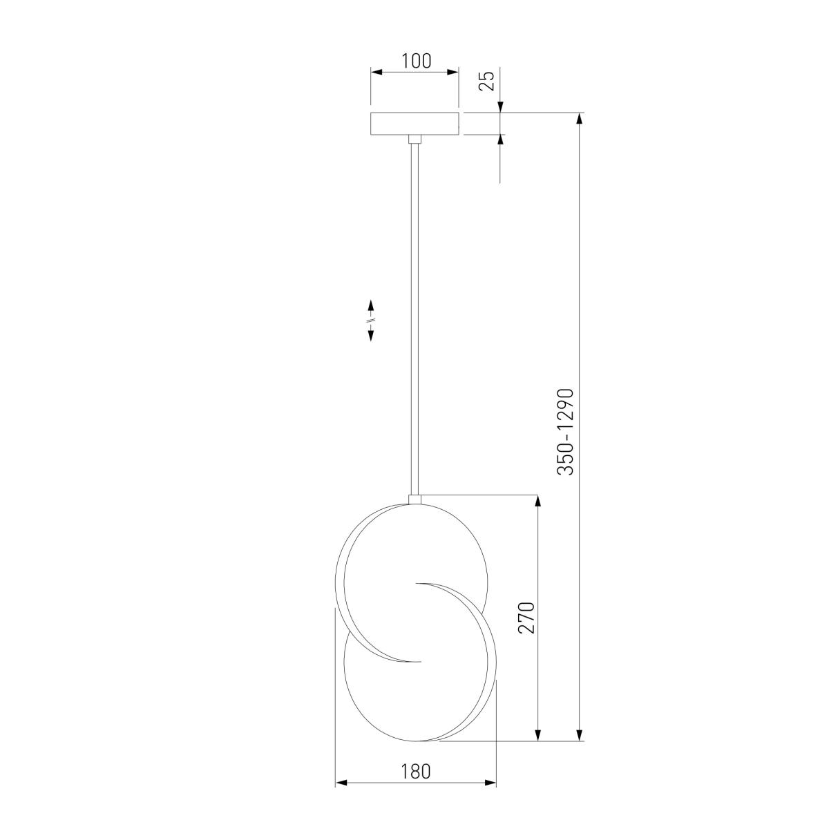 Подвесной светильник Eurosvet Lang 50225/1 LED хром a057335