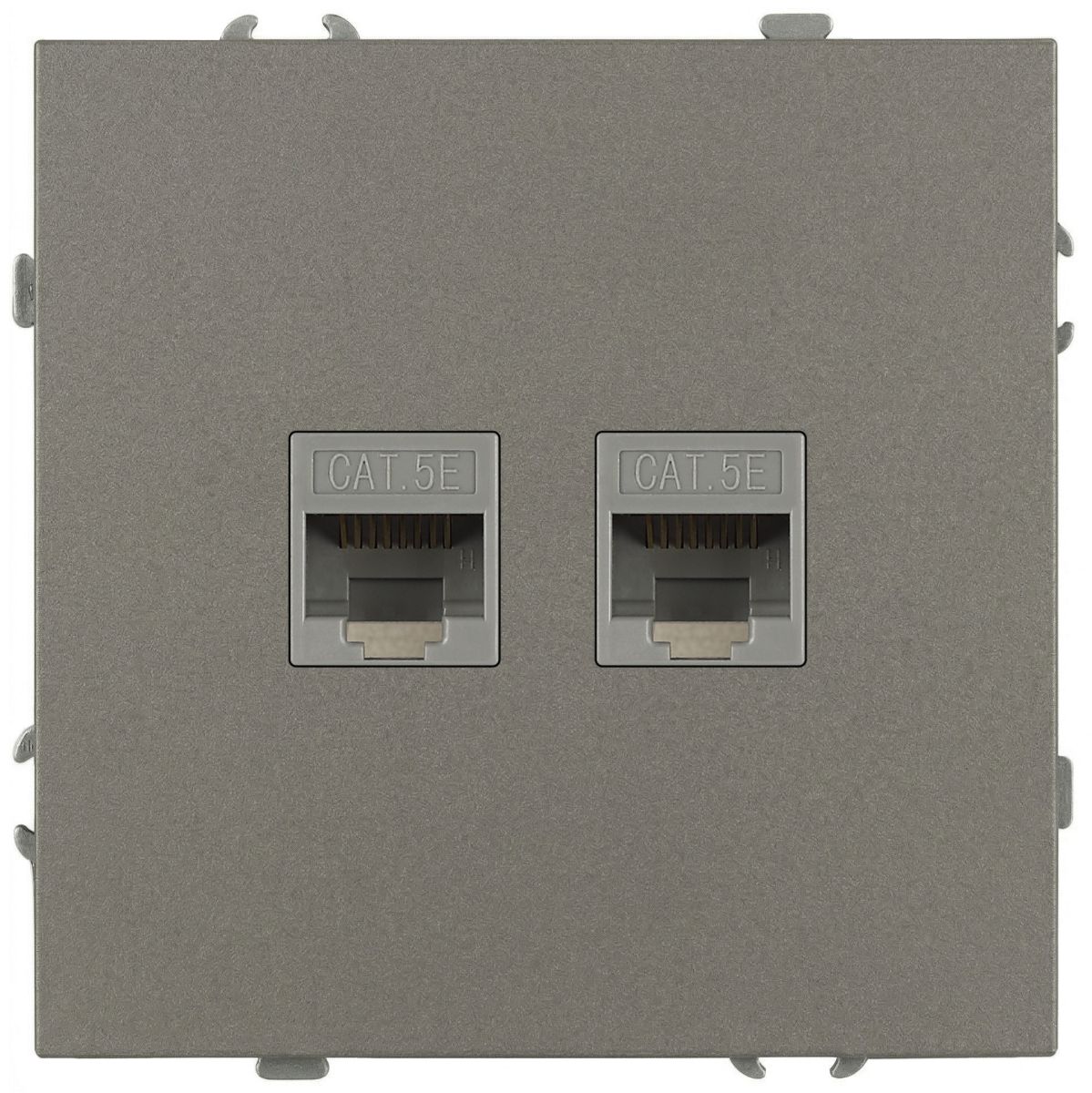 Розетка Эра Galaxy 15-3108-07 информационная двойная 2XRJ45 IP20 титан Б0070768