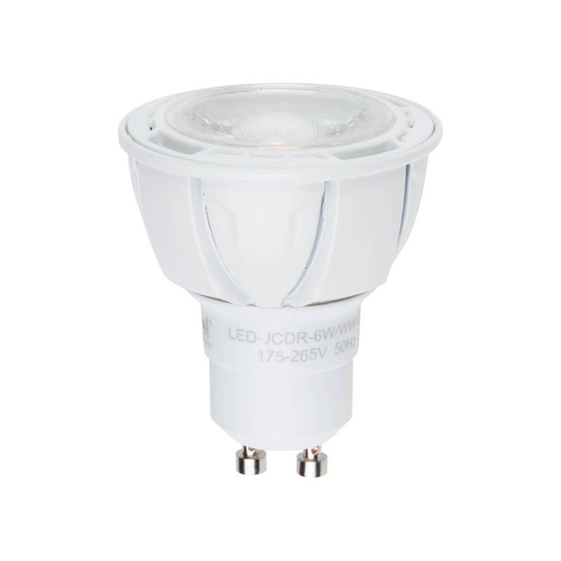 Лампа светодиодная (07907) Uniel GU10 6W 4500K JCDR матовая LED-JCDR-6W/NW/GU10/FR/38D ALP01WH