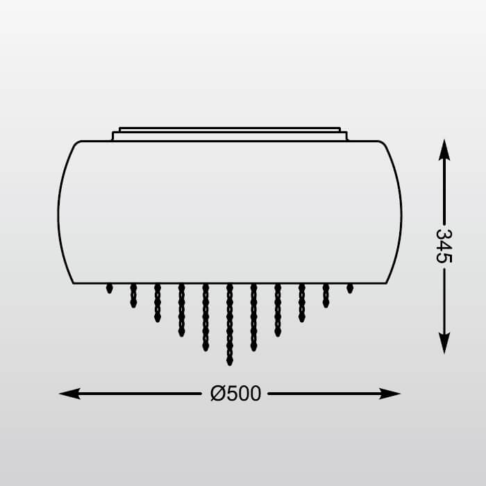 Потолочная люстра Zumaline VISTA C0076-06K-F4GR