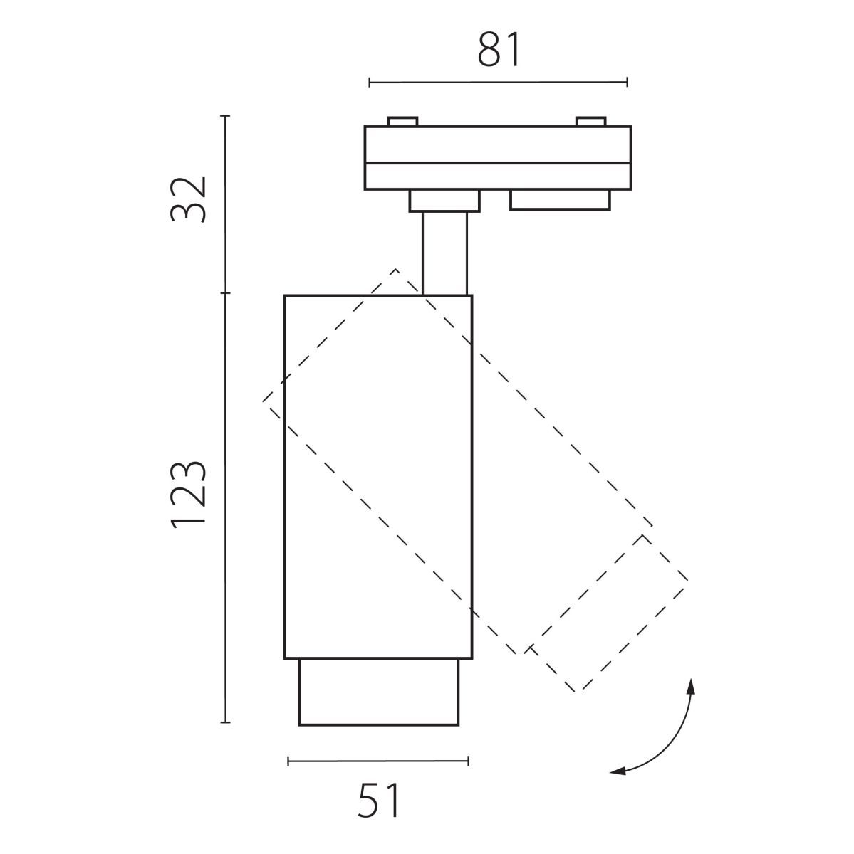 Трековый однофазный профессиональный светильник Lightstar Fuoco P+CCT 218016