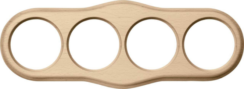 Рамка Werkel Legend Wave на 4 поста светлый бук WL20-frame-04 4690389117329