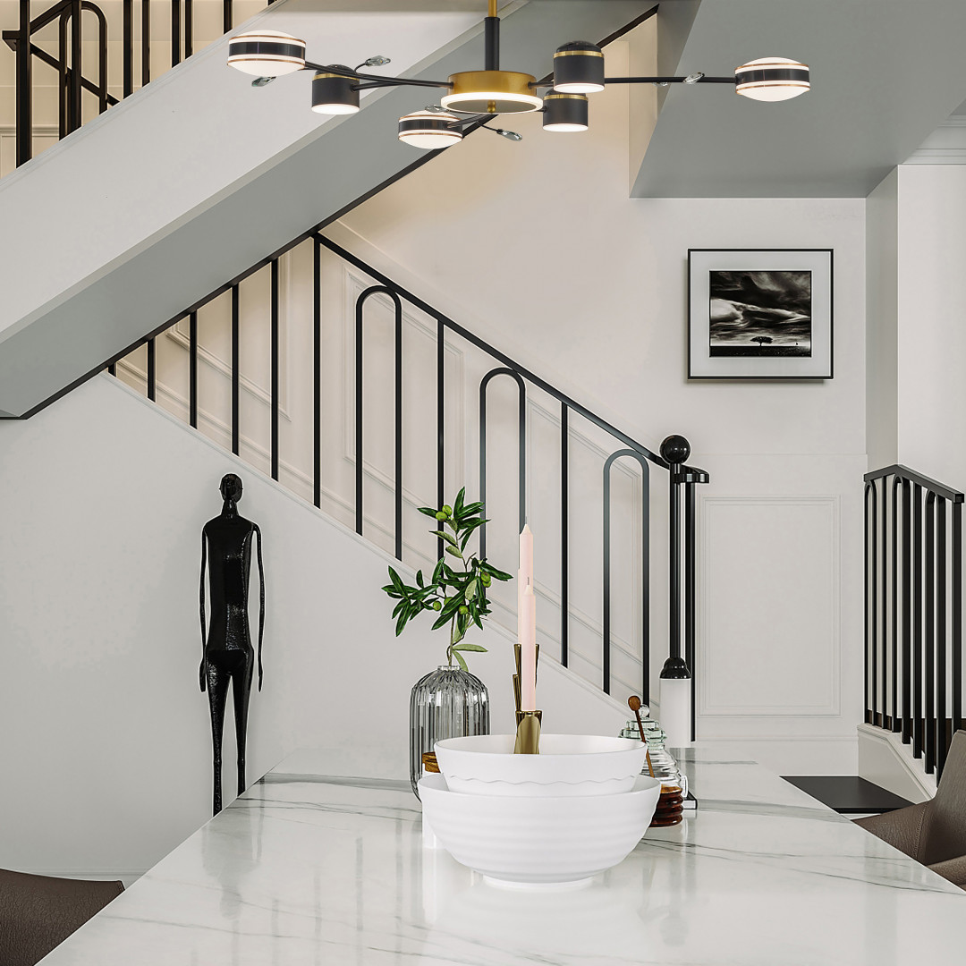 Люстра на штанге Arte Milano Ferrara 276240/6+1 BK/GD