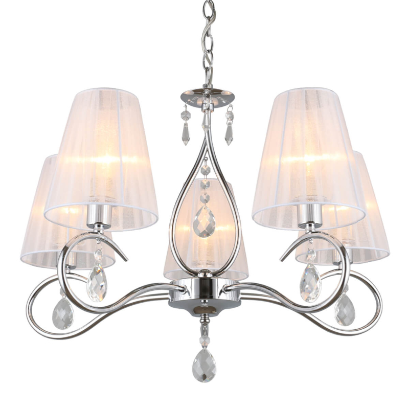 Подвесная люстра с абажуром из ткани Omnilux Molinella OML-56203-05