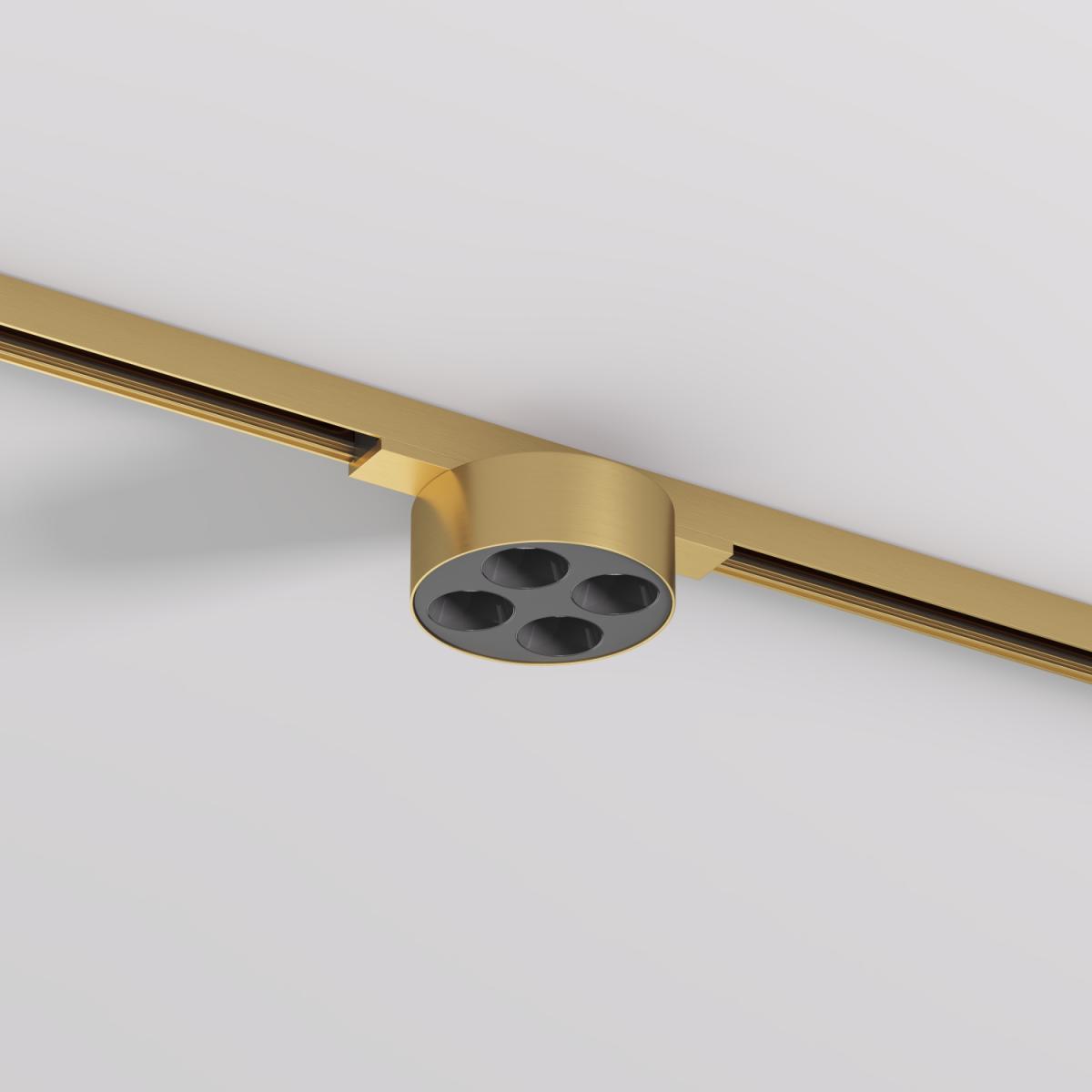 Трековый однофазный светильник Denkirs Shine grill DK5772-SB