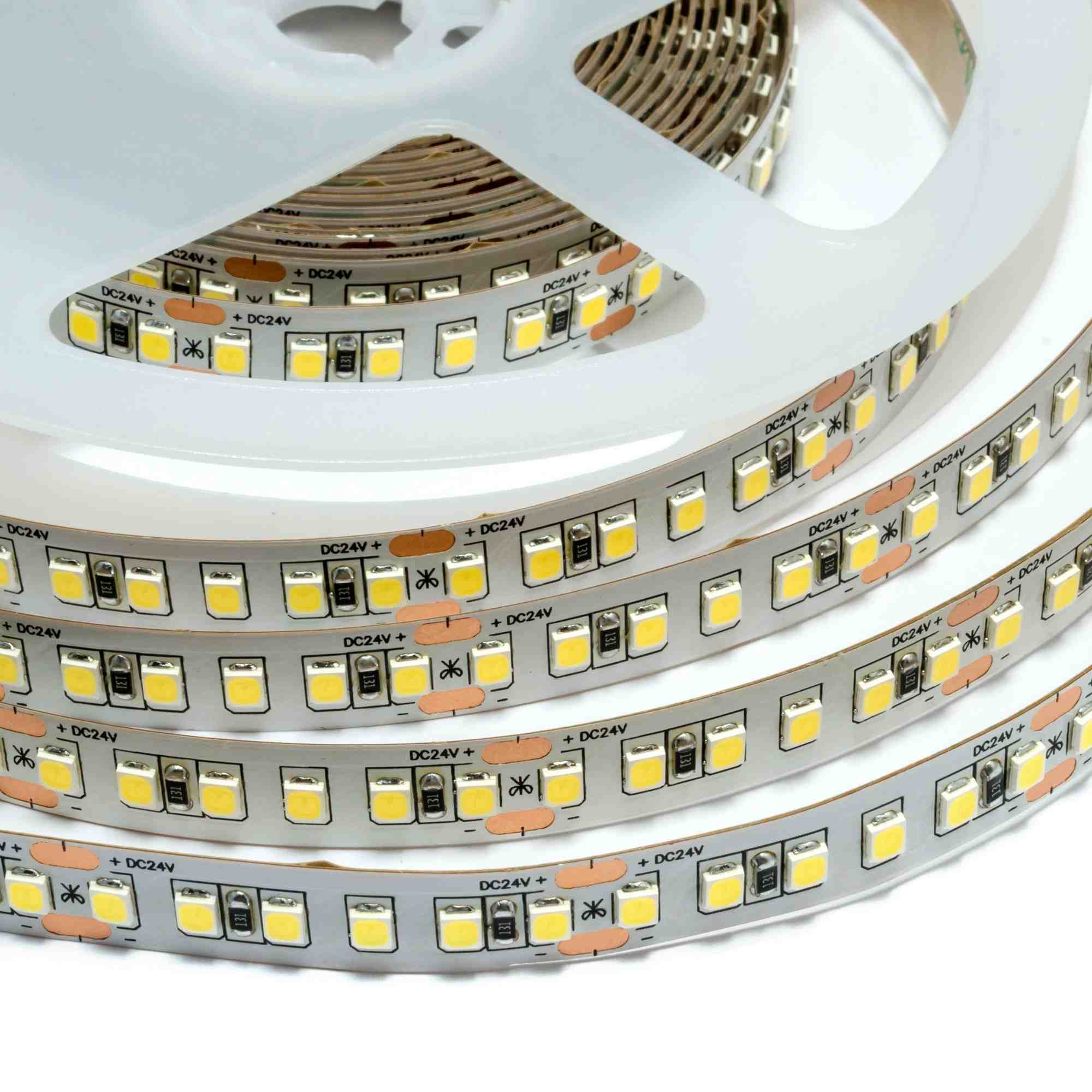 Светодиодная лента Apeyron 12В ЭКО 9,6Вт/м smd2835 120д/м IP65 440Лм/м 5м 3000К LSE-150