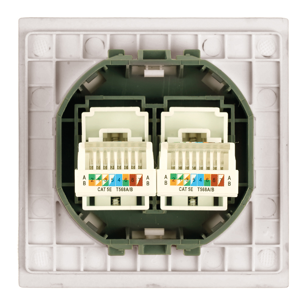 Розетка компьютерная 2-местная RJ-45 (механизм) Stekker Мия RST00-3111-08 50481