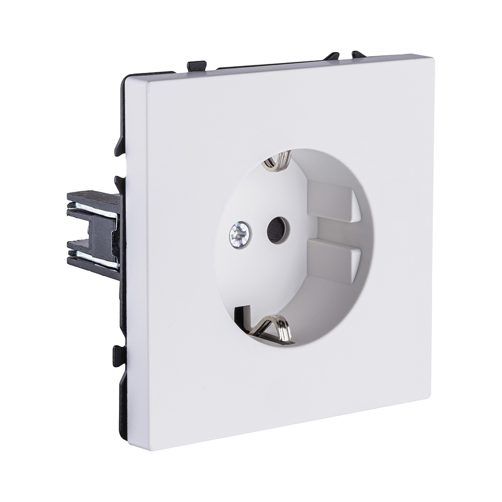 Розетка штепсельная SCHUKO 16A/250 В, белый глянцевый Kollinger Eclipse EC-014WG