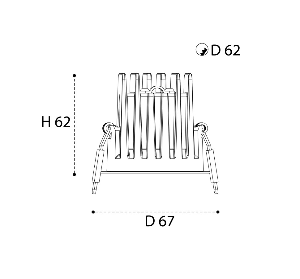 Встраиваемый светильник Italline IT08-8040 black 3000K