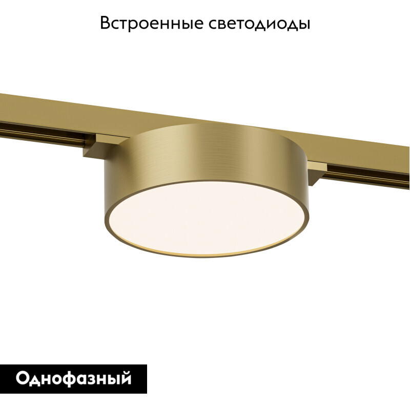 Трековый однофазный светильник Denkirs Shine flow DK5762-SB