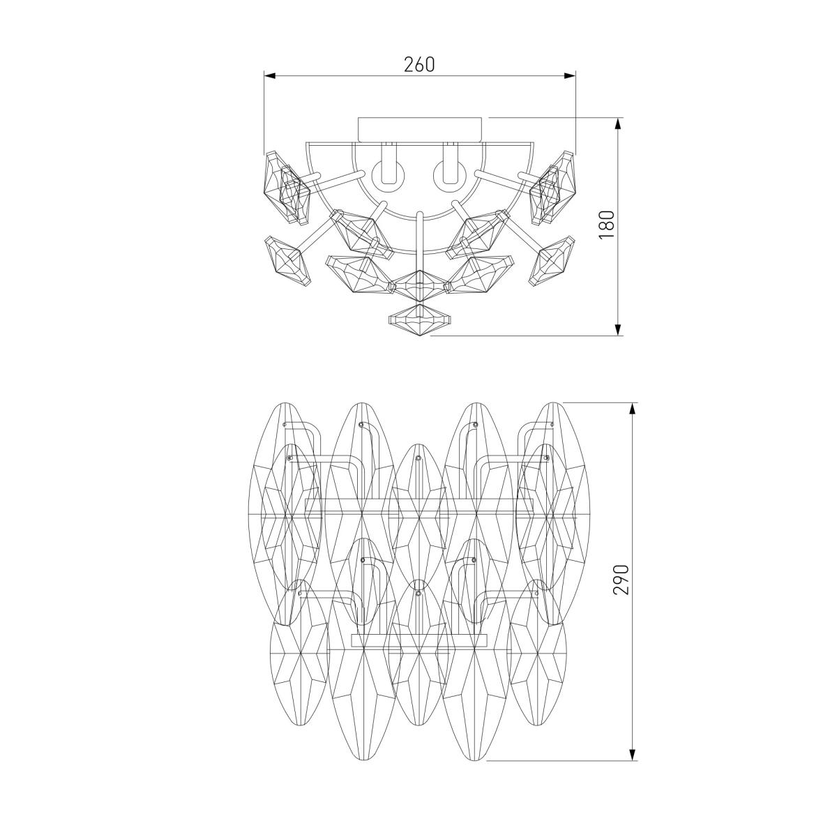 Настенный светильник Bogates Onyx 372/2 Strotskis a065318