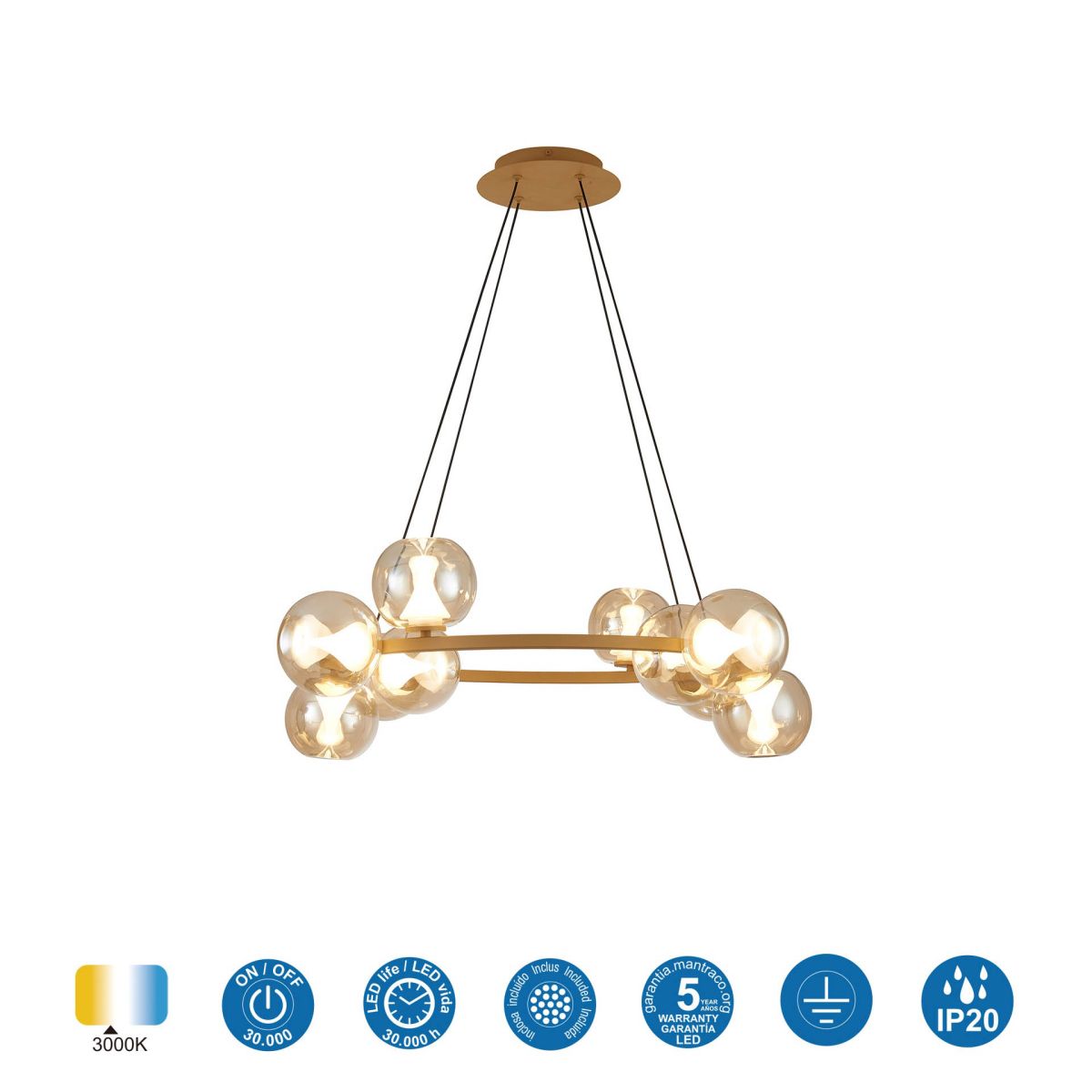 Подвесная люстра Mantra Andromeda 9555