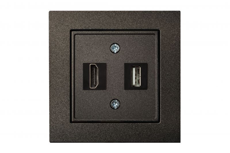 Розетка HDMI и USB Liregus Epsilon 28-1131