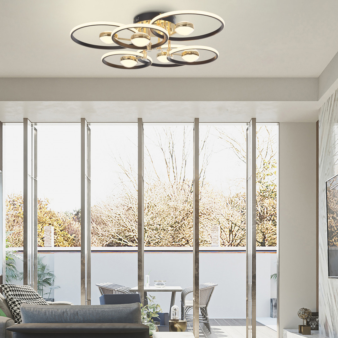 Потолочный светильник Arte Milano Ferrara 276140/6+6 BK/GD