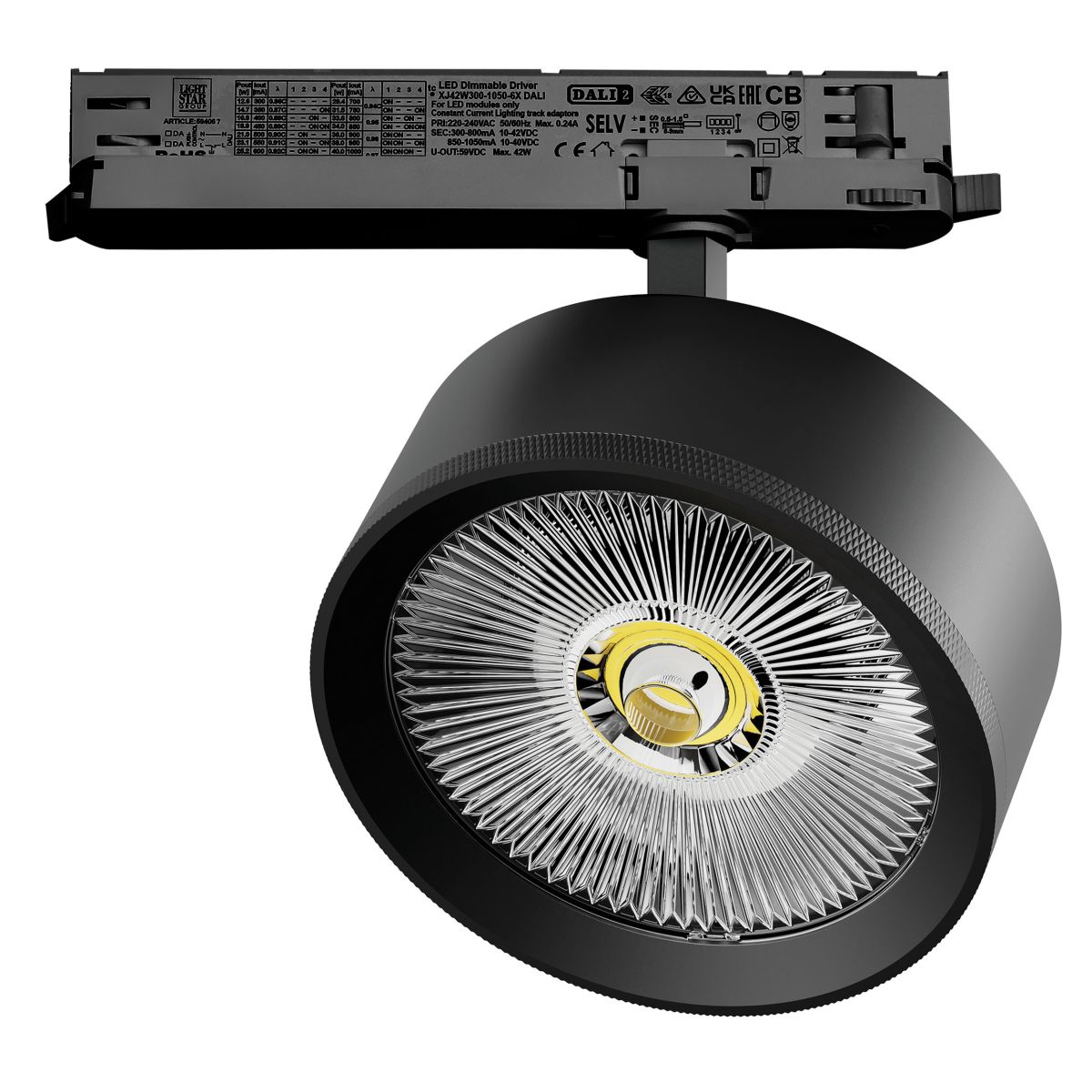 Трековый трехфазный светильник Quattro LED с управлением DALI Lightstar Alta Pro A5737DALI