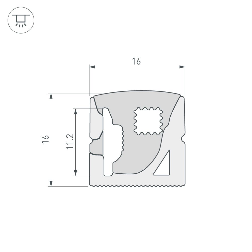 Силиконовый профиль Arlight WPH-FLEX-1616-SIDE-S11-5m WHITE 040271(1)
