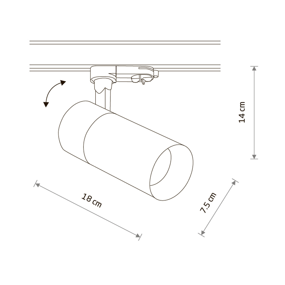 Трековый трехфазный светильник Nowodvorski Ctls Tinos Led Black 10398