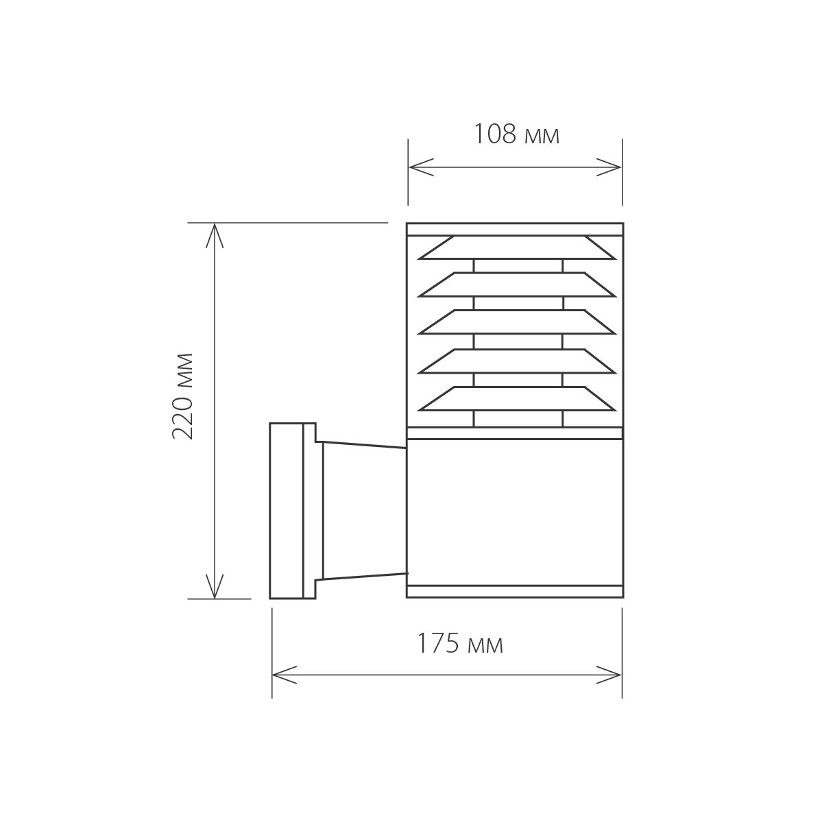 Уличный настенный светильник Elektrostandard 1408 Techno 4690389067686