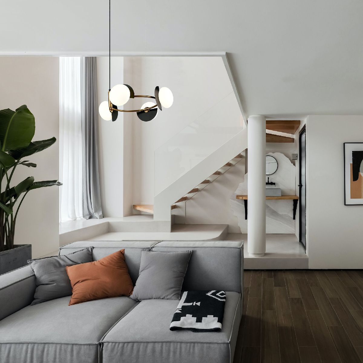 Подвесная люстра Eurosvet Moity 70150/4 черный/латунь Smart a064822