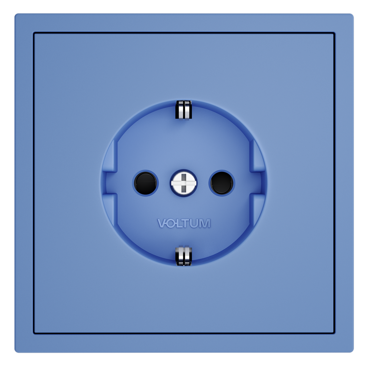 Накладка для розетки с заземлением и защитными шторками Voltum S70 (деним) VLS000715
