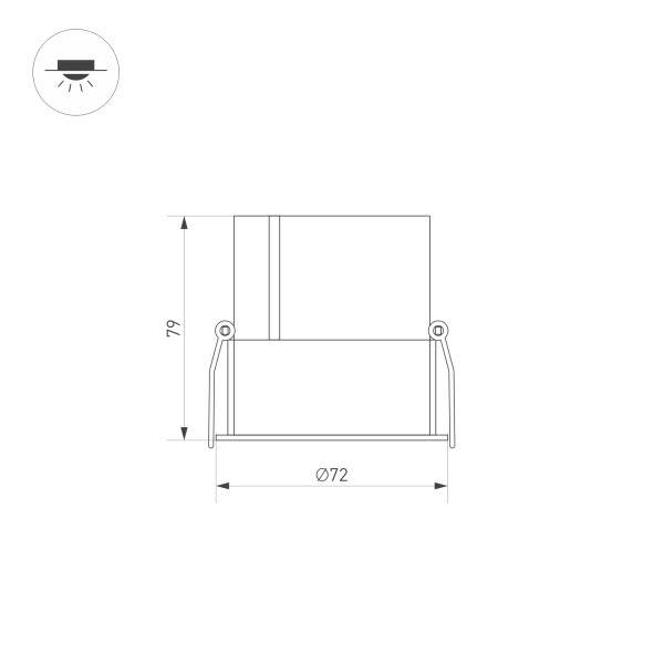 Встраиваемый светильник Arlight MS-Atlas-Built-R72-20W Day4000 033653