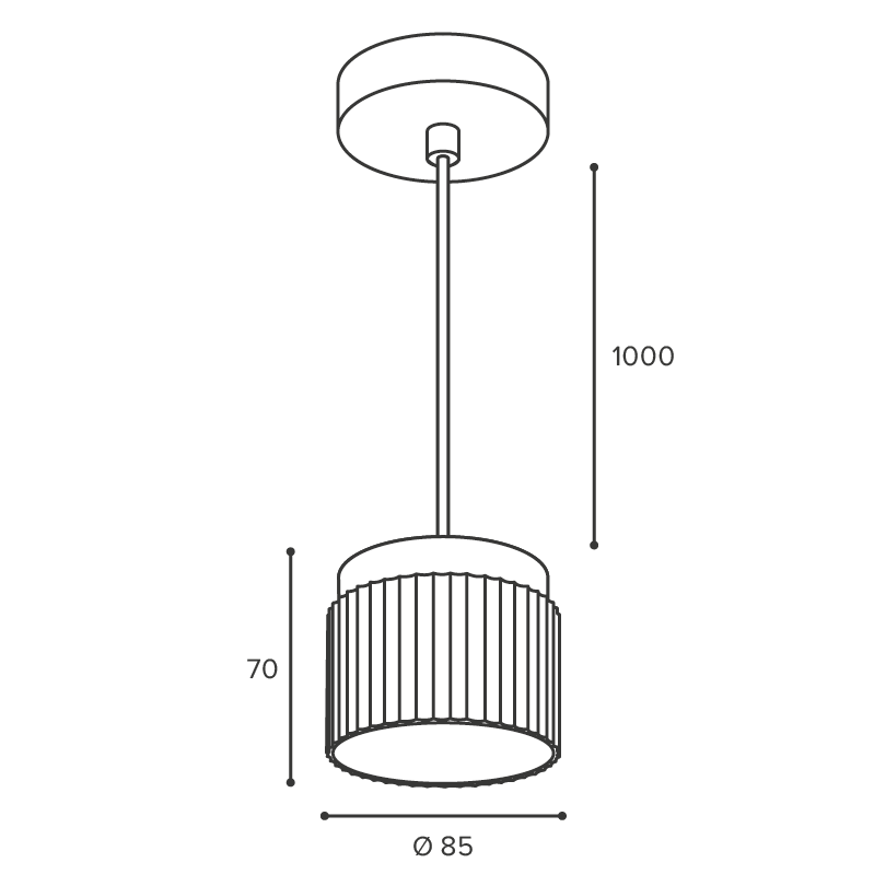 Подвесной светильник WOLTA Muse WSL-GX53/P19WG
