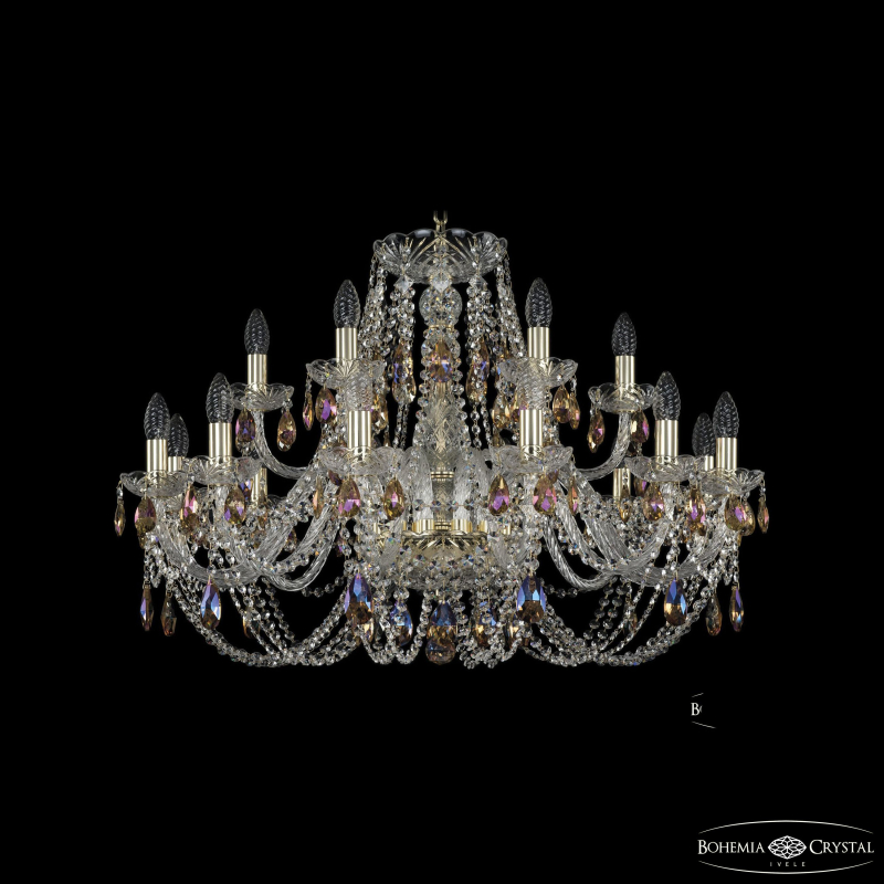 Подвесная люстра Bohemia Ivele Crystal 1406/12+6/300 G K777