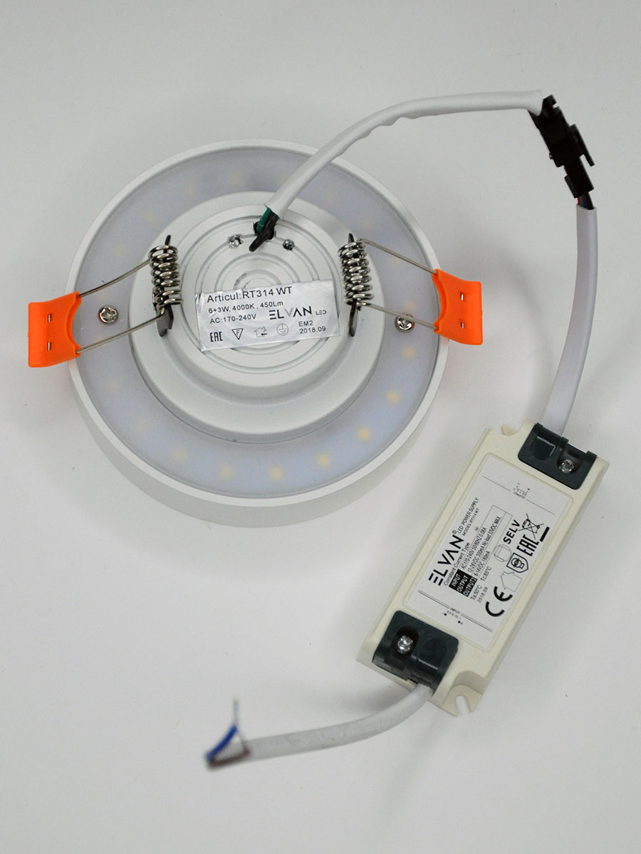 Встраиваемый светильник Elvan VLS-314R-6/3W-NH-Wh