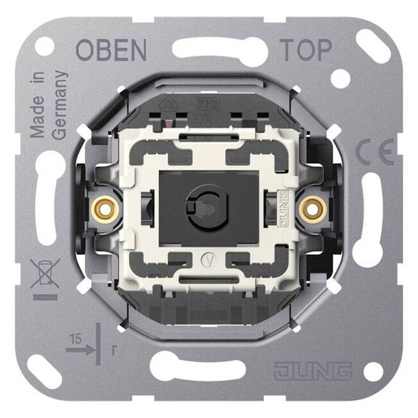 Механизм серии LS1912 одноклавишный, кнопочного типа, крепление винтами, без монтажных лапок Jung K531EU