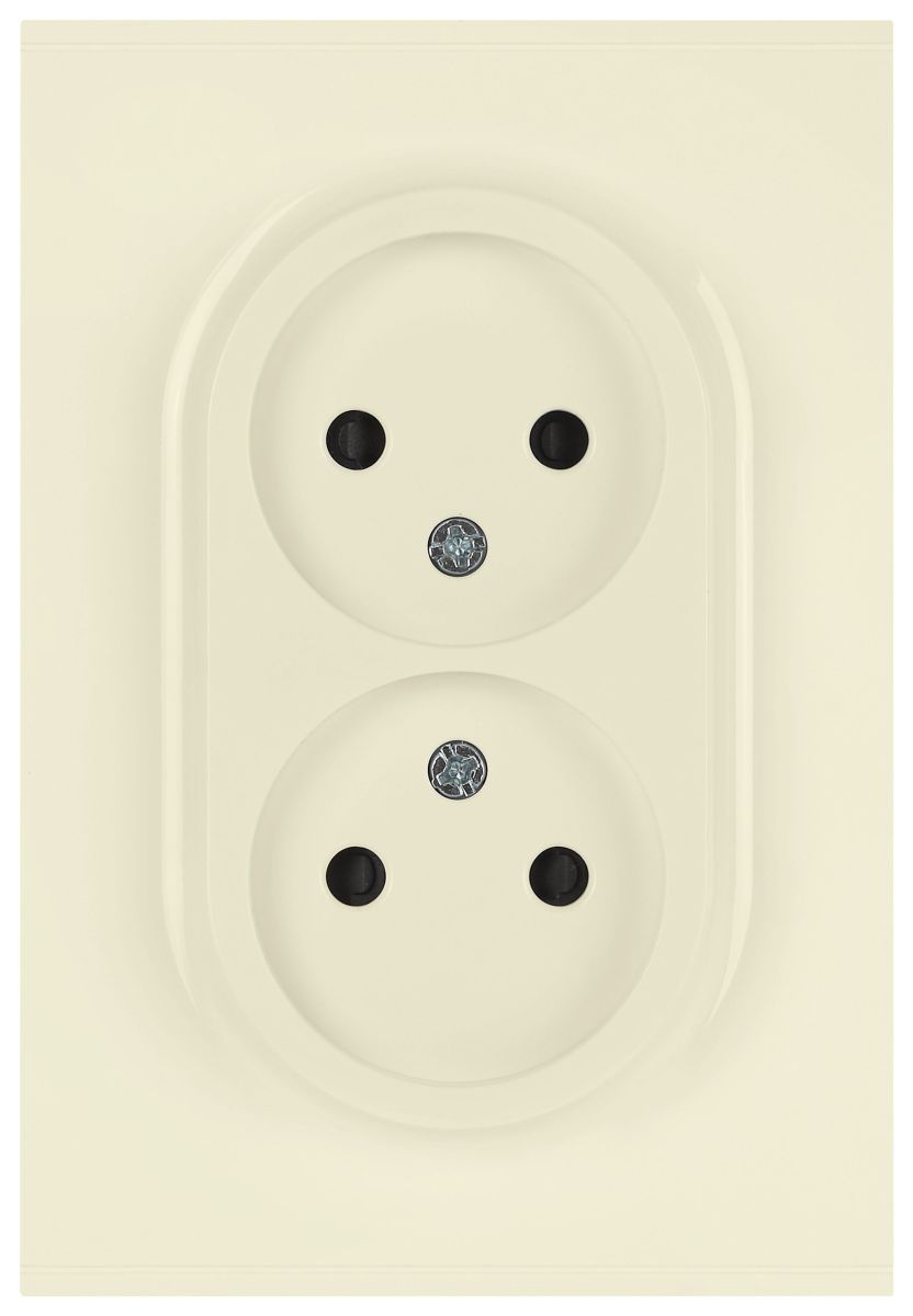 Розетка Эра Arktik 16-2107-02 без заземления двойная 2X2P 16А-250В слоновая кость Б0071682