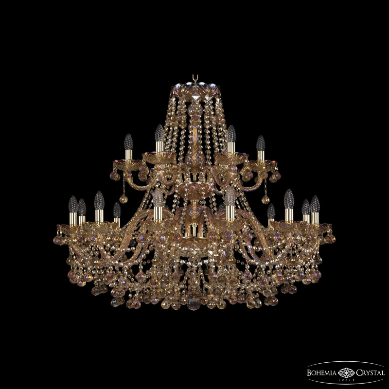 Подвесная люстра Bohemia Ivele Crystal 1409/12+6/360/2d G M777