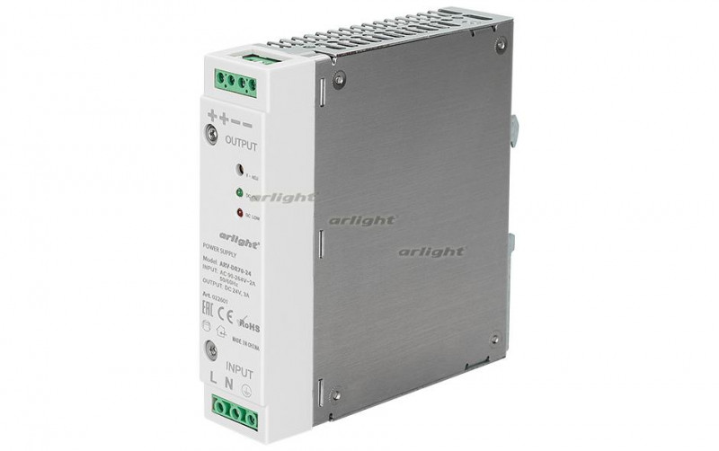 Блок питания Arlight ARV-DR70-24 (24V, 3A, 72W) 022601