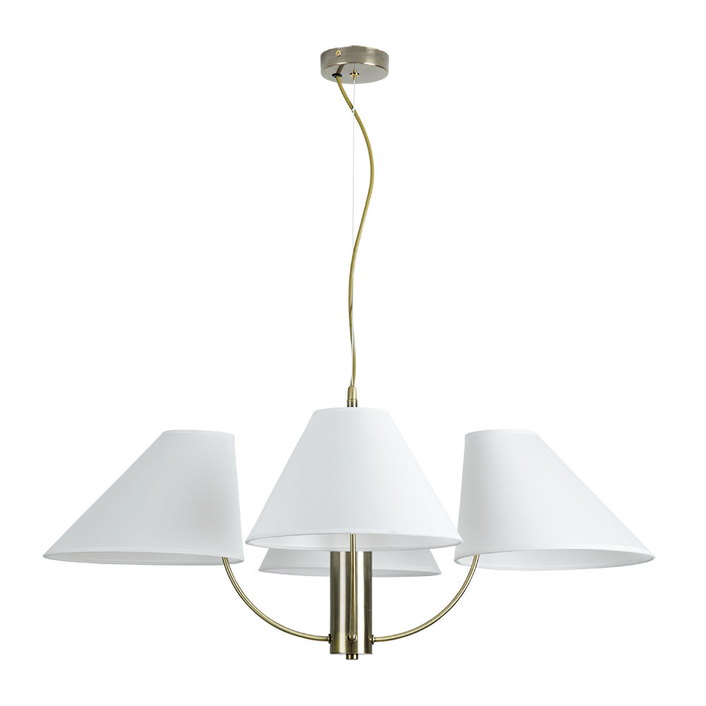 Подвесная люстра с абажуром из ткани Arte Lamp Rondo A4086LM-4AB