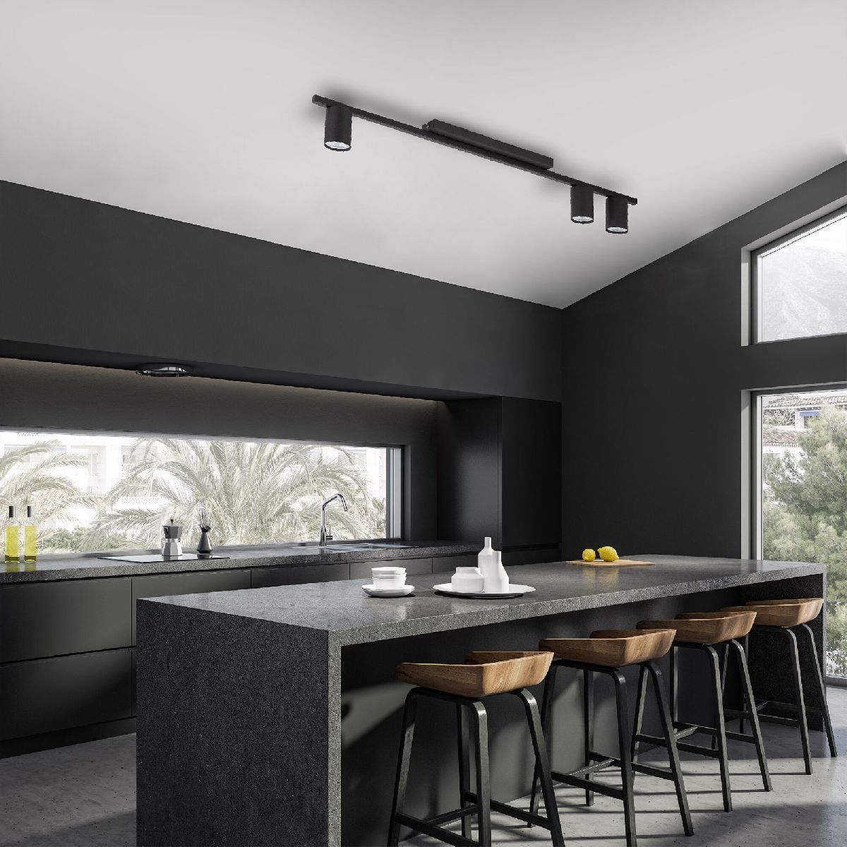 Потолочный светильник цилиндрический цилиндр TK Lighting 4565 Logan Black a065378