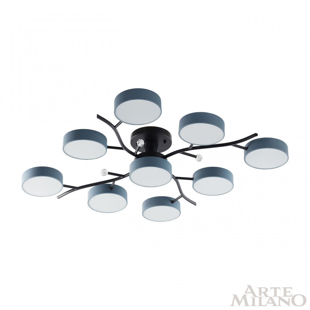 Потолочная люстра Arte Milano Ferrara 256606/8+1 Bk/Gr