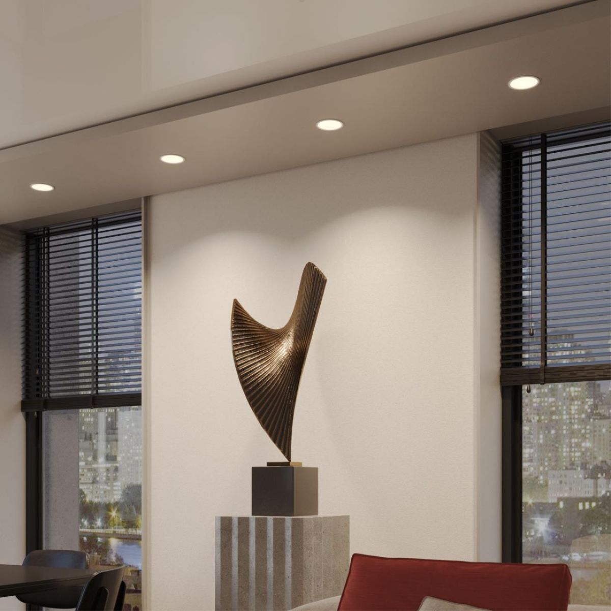 Встраиваемый светильник круглый с переключателем цветовой температуры Novotech Wir Lante 359879