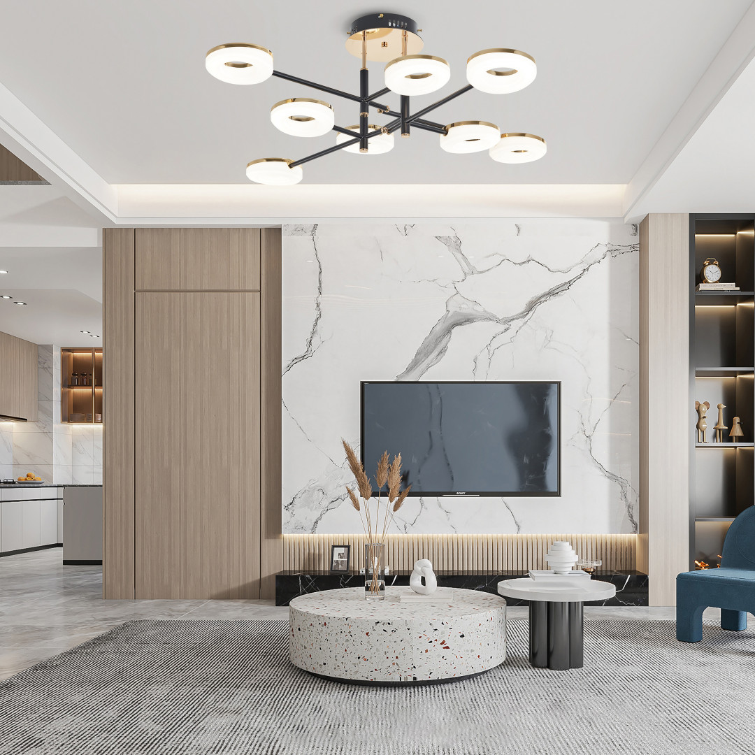 Потолочная светильник Arte Milano Ferrara 272999/8 BK/GD