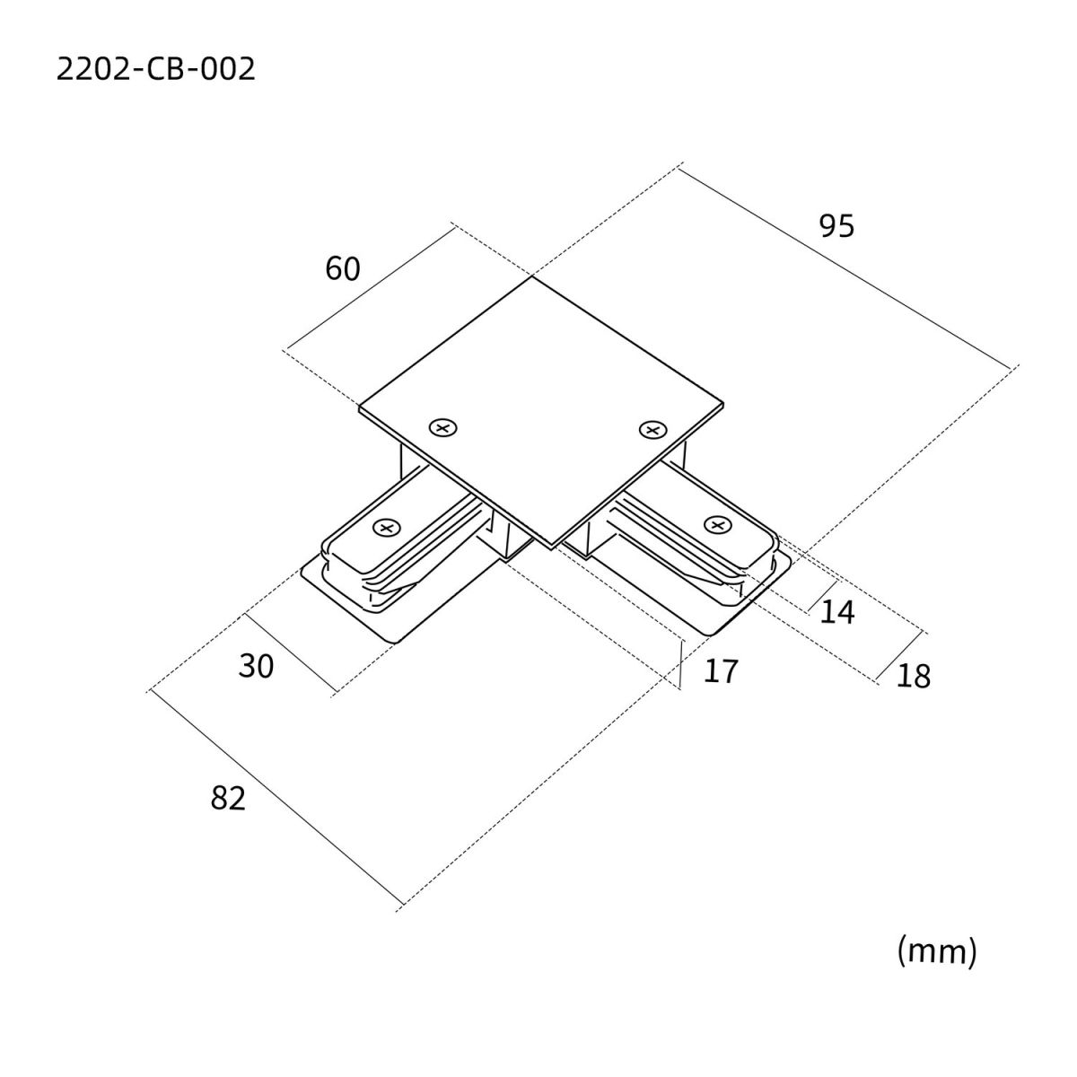 Коннектор для однофазного шинопровода Favourite Practica 2202-CB-002
