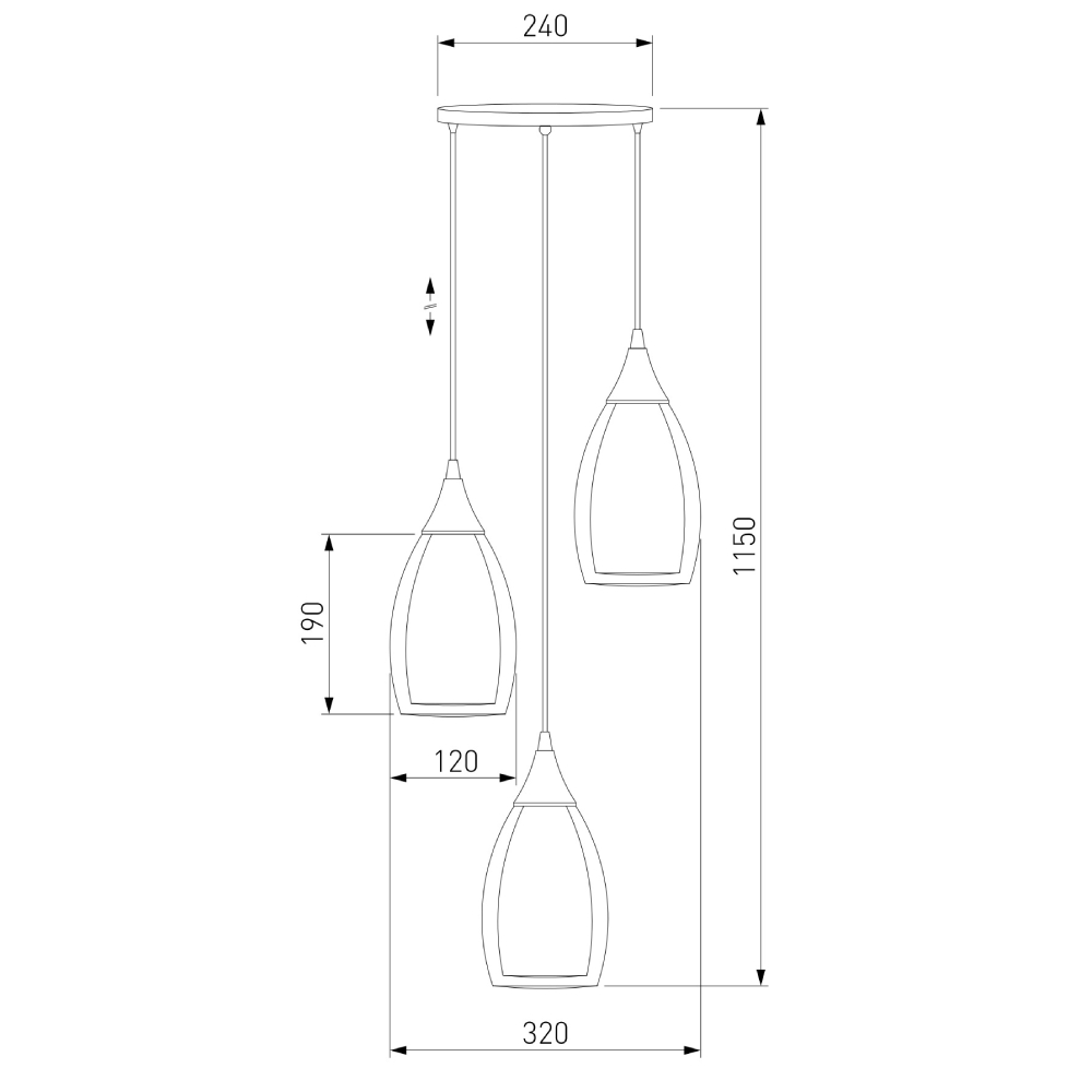 Подвесная люстра Eurosvet Cosmic 50085/3 черный жемчуг УЦ