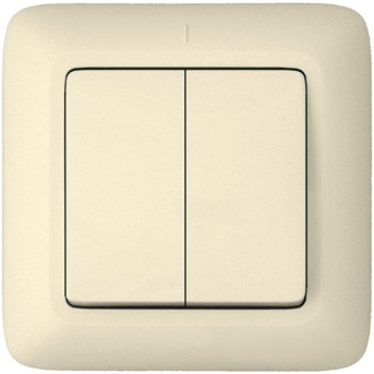 Выключатель 2-клавишный Schneider Electric Прима S56-043-B