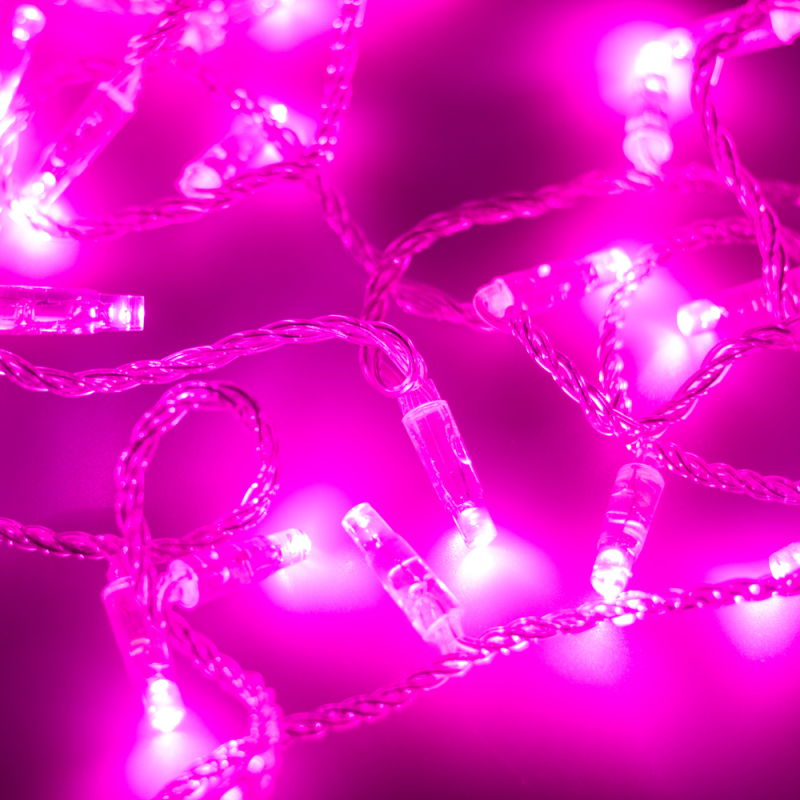 Светодиодная гирлянда Arlight ARD-String-Classic-10000-Clear-100LED-Flash PINK 025792