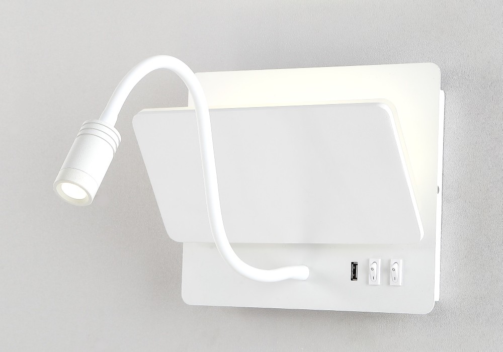 Поворотное бра Crystal Lux CLT 226W250USB WH