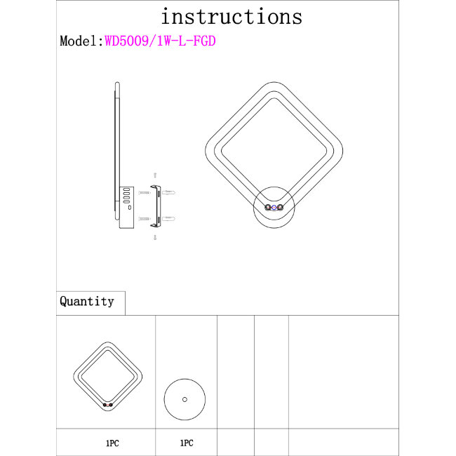Бра Wedo Light Makena WD5009/1W-L-FGD