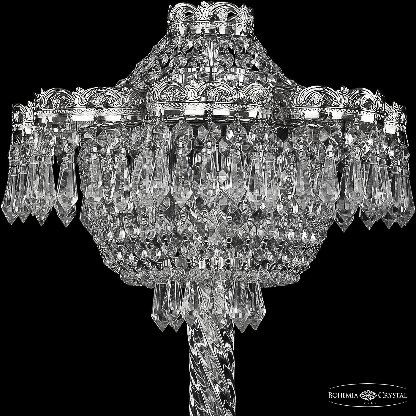 Настольная лампа Bohemia Ivele Crystal 19301L4/27JB Ni